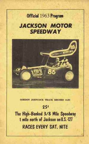Jackson Motor Speedway - 1963 PROGRAM